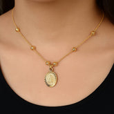 Zircon Pendant-349 (Golden)(ALLAH)